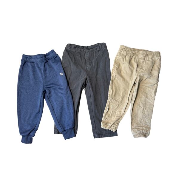 Lot of 3 pairs of 24 mos/2T Toddler/BABY Boys Pants, Lucky Brand, Hurley - Picture 1 of 10